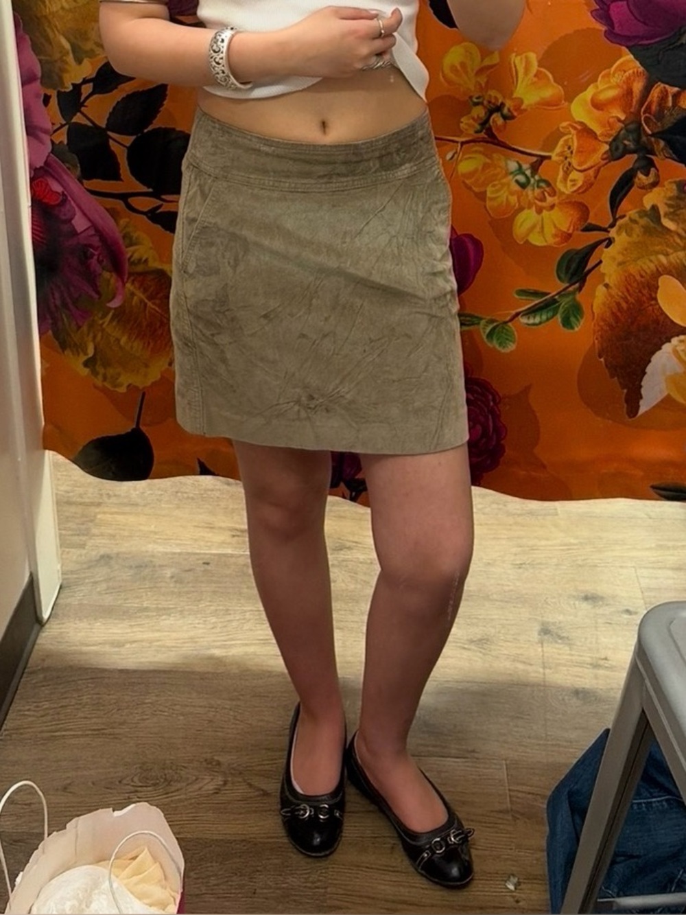 Vintage Banana Republic Corduroy Skirt in Taupe